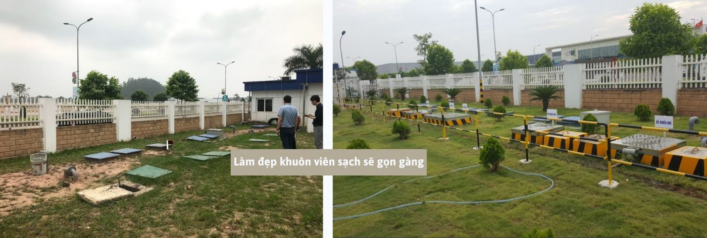 Làm khuôn viên sạch sẽ gọn gàng